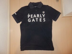 美品 認識タグ有★PEARLY GATES パーリーゲイツ★人気半袖ポロシャツ PG柄 2021年モデル★サイズ5 L