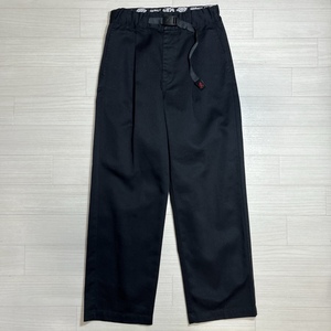 GRAMICCI×Dickies/グラミチ×ディッキーズ/874/1タック ワイドテーパード クライミングパンツ/ブラック/ウェービングベルト/173W40FS01