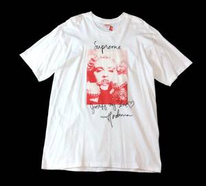 Supreme シュプリーム 18AW Madonna Tee マドンナ プリント 半袖Tシャツ 白 XL