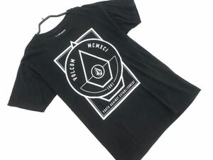 ネコポスOK Volcom ボルコム ロゴ プリント Tシャツ sizeM/黒 ■◆ ☆ eed0 メンズ