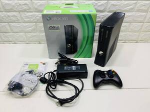 c805★1円～★マイクロソフト XBOX 360 Model 1439/250GB ブラック コントローラー付き 動作確認済み OK