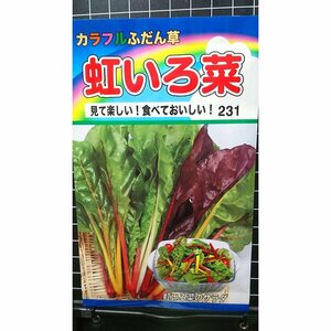 ３袋セット 虹色菜 カラフル ふだん草 フダンソウ 虹いろ菜 にじいろな 種 郵便は送料無料