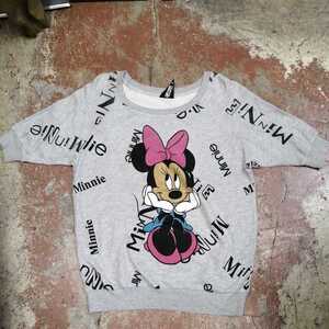 joyrich losangeles ジョイリッチ　disney ミニーマウス　柄　半袖　スウェット　トレーナー　xs グレー　コラボレーション 八d1