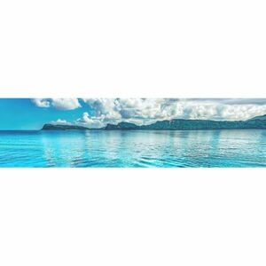 【パノラマX版】沖縄の海景色 西表島の西に広がるエメラルドブルーの世界 世界遺産 壁紙ポスター 2210mm×576mm はがせるシール式 M002X1