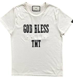 TMT ティーエムティー GOD BLESS 5スター TMT 半袖Tシャツ メンズ S ホワイト