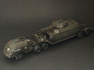 SMV 1/144 M25ドラゴンワゴン戦車運搬車 + M6A1重戦車【同梱可】144TANK アメリカ ワールドタンクミュージアム マイクロアーマー 自作Ver