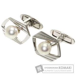 MIKIMOTO ミキモト パール 真珠 カフス シルバー メンズ 中古