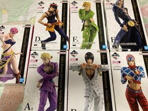 一番くじジョジョの奇妙な冒険　GOLDEN WIND フィギュア7台セット　未開封　新品