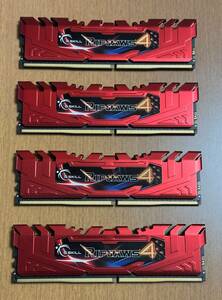 G.Skill F4-2666C15Q-16GRR DDR4-2666 CL15 4GB×4個セット 中古品 美品です 