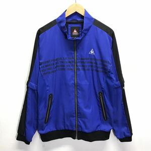 袖脱着！2way【le coq sportif】ルコック トラックジャケット ジャージ アウター 半袖 ゴルフ GOLF スポーツ ストレッチ 青 LL /Y12959ii