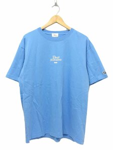 re:room◆Tシャツ/L/コットン/BLU/プリント/REC693//