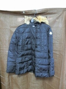 MONCLER ファー付きダウンジャケット 0 ブラック CLASSE1 モンクレール