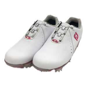 coco 未使用品【値下げ】 フットジョイ FootJoy ゴルフシューズ 22.5cm ホワイト×ピンク ドライジョイズ ボア [99069J] 10180