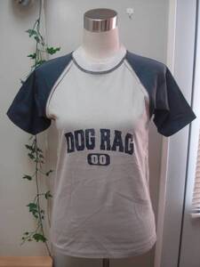 未使用☆DOG RAG☆ラグラン半袖Tシャツ M 定価8,900円