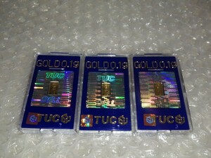 ★即決★激安★人気商品！在庫僅か★純金 24ｋ インゴット 0.1g 徳力本店 GOLD ゴールド バー 金 地金 ★3個セット　No.82