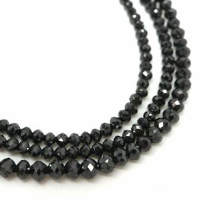 ◆Pt850 天然ブラックダイヤモンドネックレス◆J 約5.1g 約40.5cm diamond jewelry necklaceジュエリー DE0/EA0