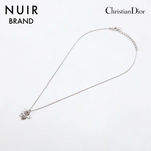 極美品 クリスチャンディオール Christian Dior ヴィンテージ ハートチャーム ネックレス シルバー WS10135