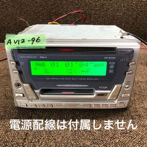 AV12-96 激安 カーステレオ JVC KW-MZ600 12891457 CD FM/AM プレーヤー オーディオ 本体のみ 簡易動作確認済み 中古現状品