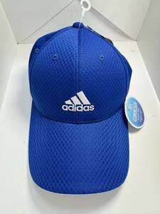 アディダス　adidas ジュニア キャップ　帽子 サイズ54〜57cm ブルー 新品未使用品　吸汗速乾