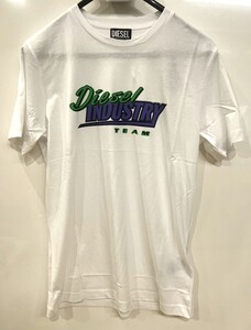 メンズ ディーゼル クルーネック プリント Tシャツ ホワイト M