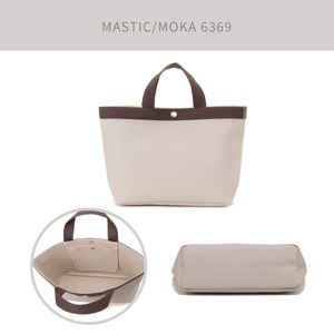 【新品未使用品】Herve Chapelier エルベシャプリエ 704GP SQUARE TOTE BAG リュクス 無地 トートバッグ Mサイズ MASTIC/MOKA