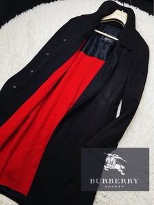 f17 美品【完全頂点最高級のUK製!!】定価20万●BURBERRY● ギャバジンウール100%の極み　ステンカラーコート バーバリーコート メンズ L