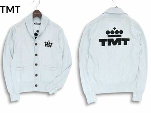 TMT ティーエムティー CLASSIC 秋冬 ビッグ ロゴ★ ショールカラー ウール ニット カーディガン Sz.L　メンズ　I4T02632_8#N