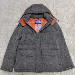 1円～希少 NORTH FACE PURPLE LABEL/Harris Tweed ノースフェイスパープルレーベルxハリスツイード ダウンジャケット 別注 コラボ