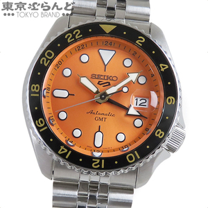 101762984 1円 セイコー SEIKO 5スポーツ GMT ミカン SSK005K1 4R34-00A0 オレンジ SS デイト 箱・保証書付き 腕時計 メンズ 自動巻