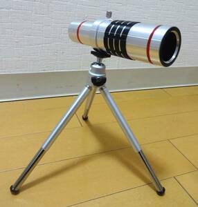 ■クリップ欠品■スマートフォン用 18倍 望遠レンズ 望遠鏡 三脚 カメラズーム 光学 携帯電話 mobile telephone lens 18X Zoom