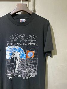 【即決】90s STAR TREK スタートレック プリントTシャツ バックプリント Hanes ヘインズ ブラック シングルステッチ usa アメリカ製古着 M