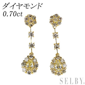 K18YG ダイヤモンド ピアス 0.70ct 新入荷 出品1週目 SELBY