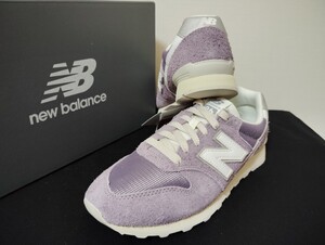 新品23.5cm ニューバランス newbalanceレディーススニーカーWL996CX2パープル紫CM996好きにも