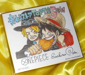 ONE PIECE 麦わらストア 東京ワンピースタワー限定 5周年 特典 色紙