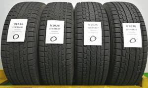 225/65R17 102Q Yokohama iceGUARD G075 中古 スタッドレスタイヤ 4本セット ※本州送料無料 225/65/17 ヨコハマ U1636.O 