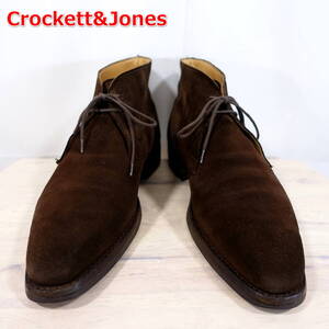 【定番】クロケットアンドジョーンズ　スエード　チャッカブーツ　TETBURY　Crockett&Jones　ＵＫ６（JP24.5～25.0相当）　こげ茶