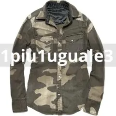 定価4.5万1piu1uguale3 SWEAT DENIM ウエスタンシャツⅣ