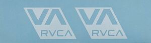 RVCA ルーカ　カッティングステッカー W60mm H35mm/グロスホワイト/白/2枚