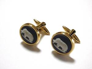 Wedgwood ウェッジウッド elephant エレファント カフス カフスボタン イギリス ジャスパー Jasper cufflinks ENGLAND