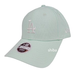 NEW ERA ニューエラ 正規品 キャップ 帽子 ミント グリーン 緑 LA ドジャース リネン ミックス レディース