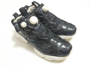 限定 定価¥18990 リーボック メロディエサニ ポンプフューリー 23.5cm reebok PUMPFURY パテント エナメル 黒 ブラック アディダス AR1635