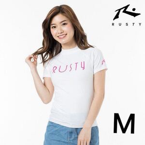 アウトレット★新品★定価4290円 サイズM ラスティ RUSTY 半袖ラッシュガード レディース　Mサイズ