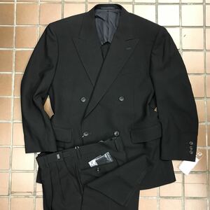 【新品★礼服】★激安礼服★オールシーズン礼服/大きいサイズ BB5/ブラック　漆黒の黒/ノーベンツ/冠婚葬祭　アジャスター　ダブルスーツ