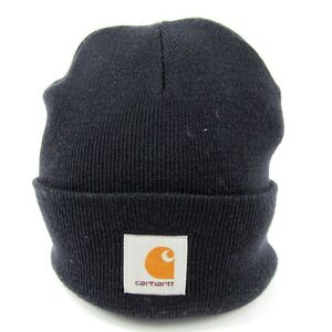 カーハート ニット帽 ビーニー ニットキャップ ロゴ ブランド 帽子 レディース メンズ ネイビー Carhartt