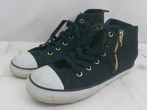 ◇ CONVERSE CHILD ALL STAR N GOLDPOINT Z HI キッズ スニーカー シューズ サイズ22cm ブラック ホワイト レディース E