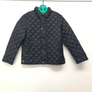 □BURBERRY CHILDREN キルティングジャケット 8Y(120/64)黒 バーバリーチルドレン キッズ 裏地ノバチェック柄 複数落札同梱OK B240909-1