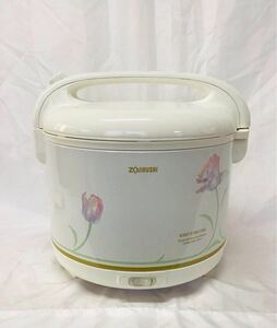 象印 ZOJIRUSHI 電子ジャー 花柄 昭和レトロ アンティーク インテリア 当時物 雑貨 2005年製 ジャンク