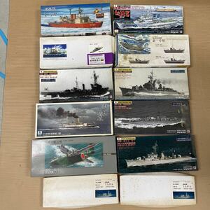 ⑤ 未組立　戦艦　プラモデル　まとめ　PIT-ROAD ARII など　HS-10 うらが 戦艦富士　てるづき　おおい　など　箱ダメージ・汚れ有り