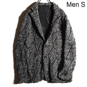 B6205P　▼ENGINEERED GARMENTS エンジニアドガーメンツ▼　Knit Blazer Zigzag Cable Knit ジグザグ ニットジャケット 白黒 S 秋冬 rb mks