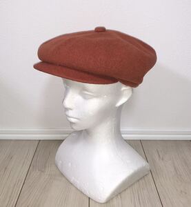 美品 KANGOL Wool Spitfire 0259BC M カンゴール ウール キャスケット ハンチング ハンチングキャップ ベレー帽 オレンジ 橙 Ｍ 男女兼用